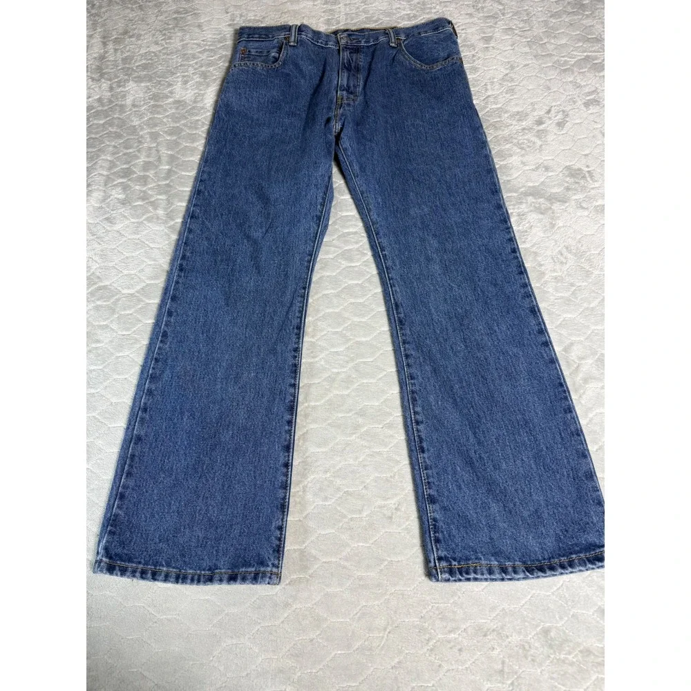 Levis 517 Slim Bootcut Jeans Men 36x30 Medium Wash Blue Denim Streetwear Western